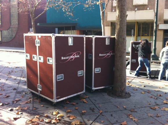 Ballet San Jose packs up the roadboxes for another show.